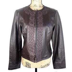 🆕 vintage brown leather jacket